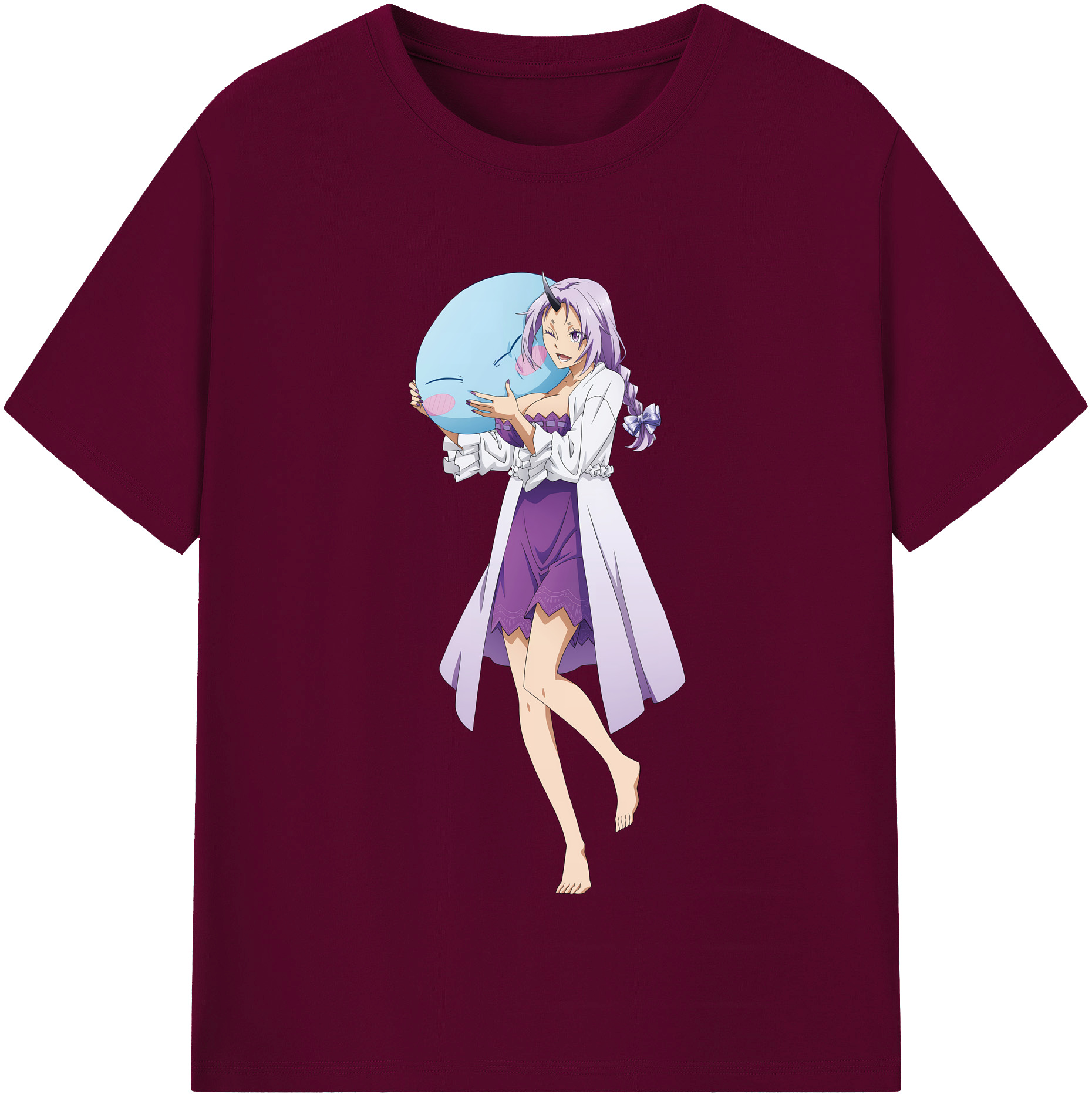 （画像用） 転スラ Regarding Reincarnated to Slime レディースカジュアルプリントTシャツ（綿100％）